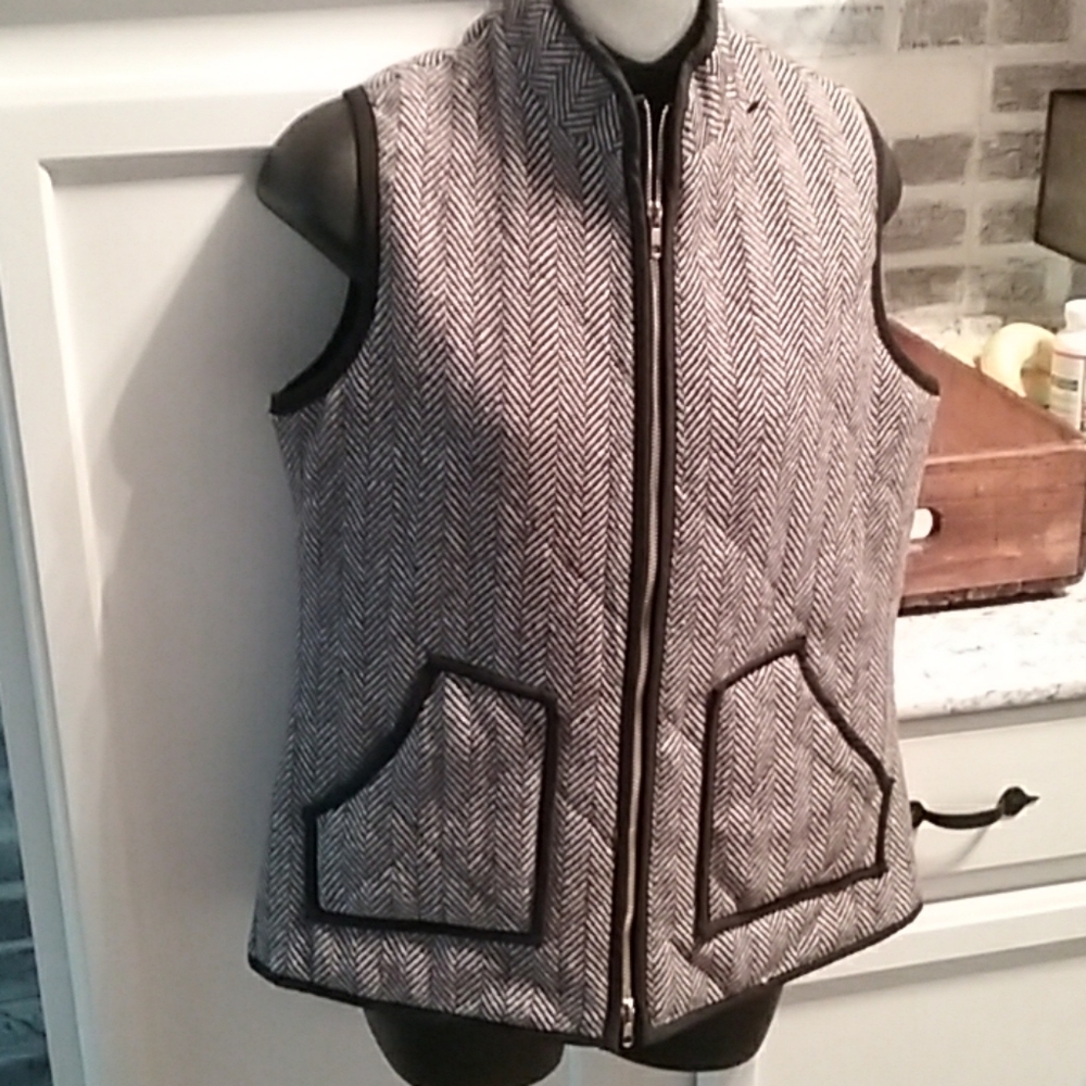 HEMLINE MOM herringbone vest size L